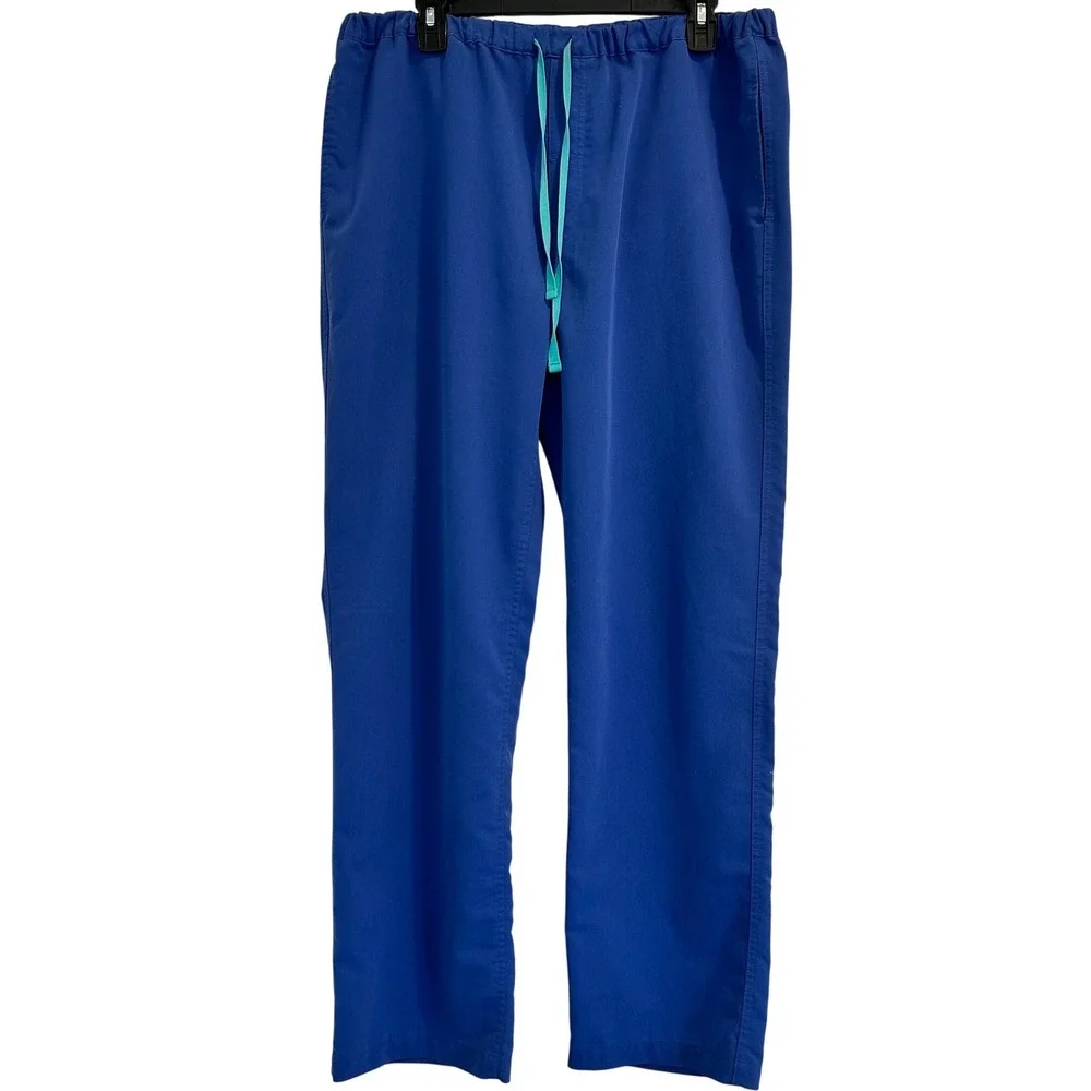 FIGS Mens Pisco Striaght Leg Royal Blue Scrub Pants Size Large FM4500 PO 1660